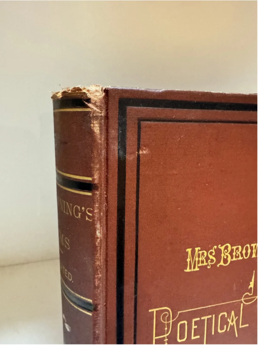1870 Mrs. Browning's Poetical Works (Hardcover) Rare